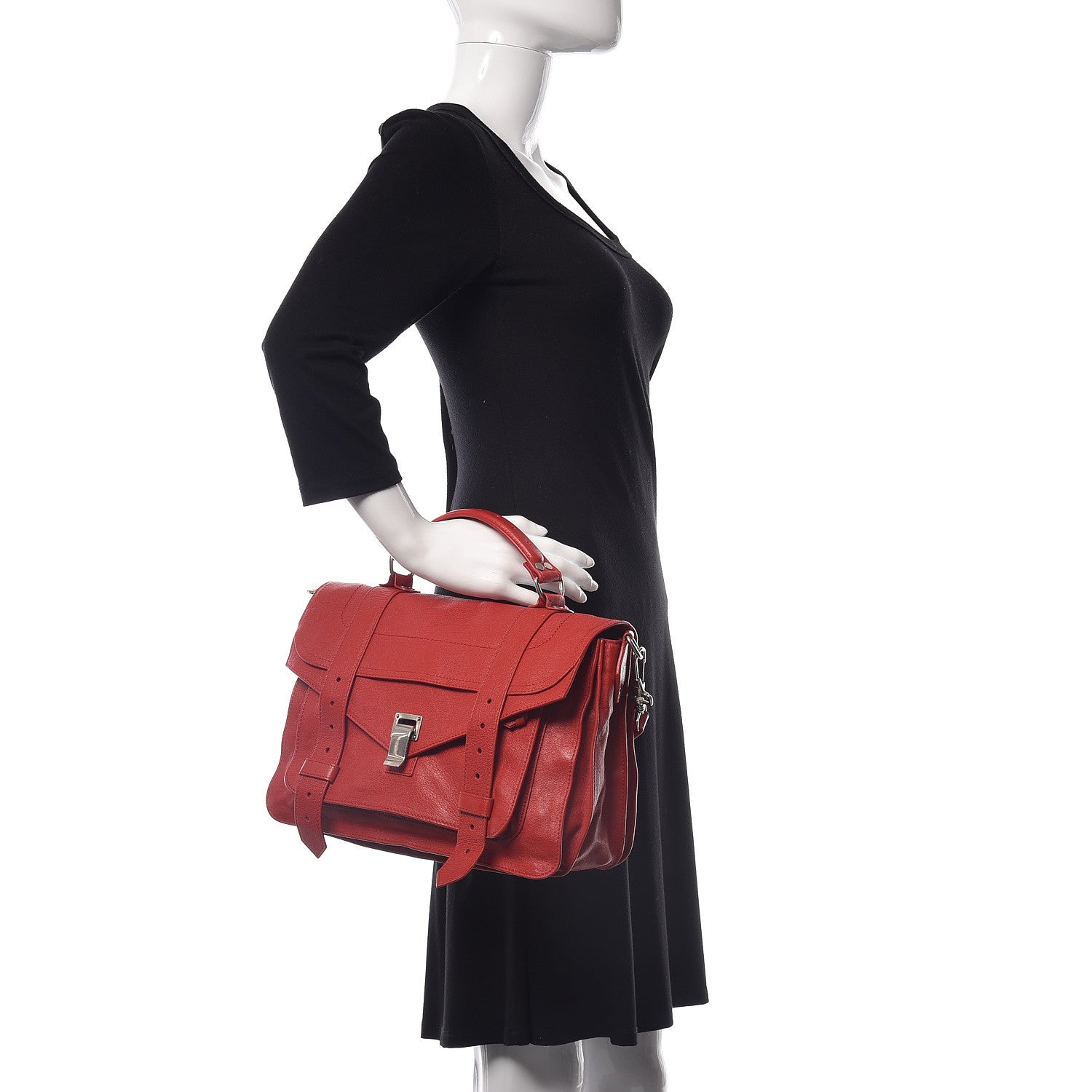 Proenza Schouler Lambskin Medium PS1 Satchel Brick 3 of 11