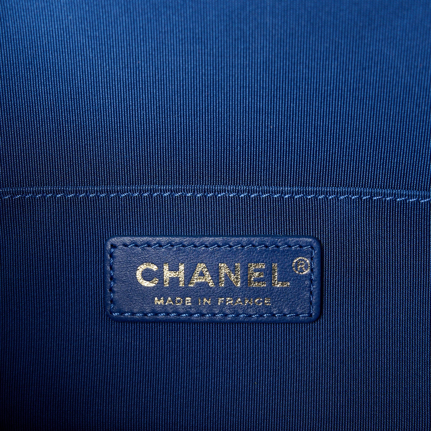 Calfskin Stitched Vanity Case White Blue