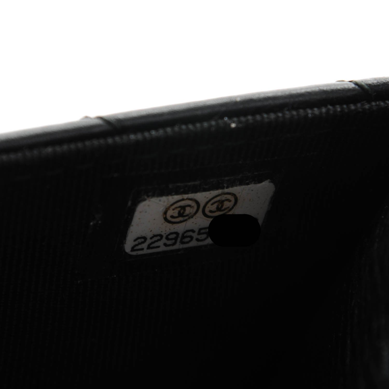 Chanel Calfskin Chevron Wallet On Chain WOC Black 8 of 8