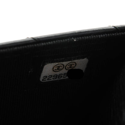 Chanel Calfskin Chevron Wallet On Chain WOC Black 8 of 8