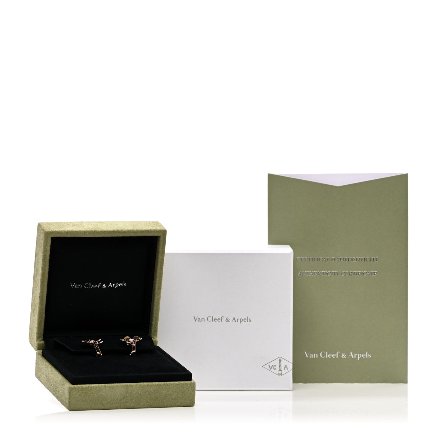 18K Rose Gold Diamond Small Frivole Earrings