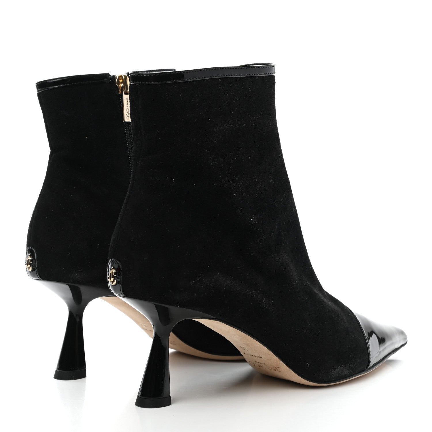 Jimmy Choo Suede Patent Kix Boots 39 Black 4 of 10