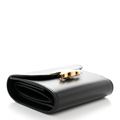 Celine Shiny Calfskin Small Triomphe Wallet Black 4 of 9
