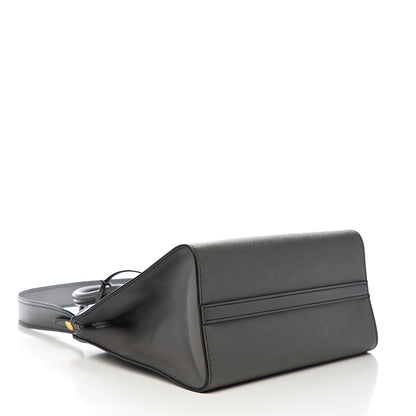 Prada Saffiano City Calfskin Small Paradigme Bag Mercurio 3 of 9
