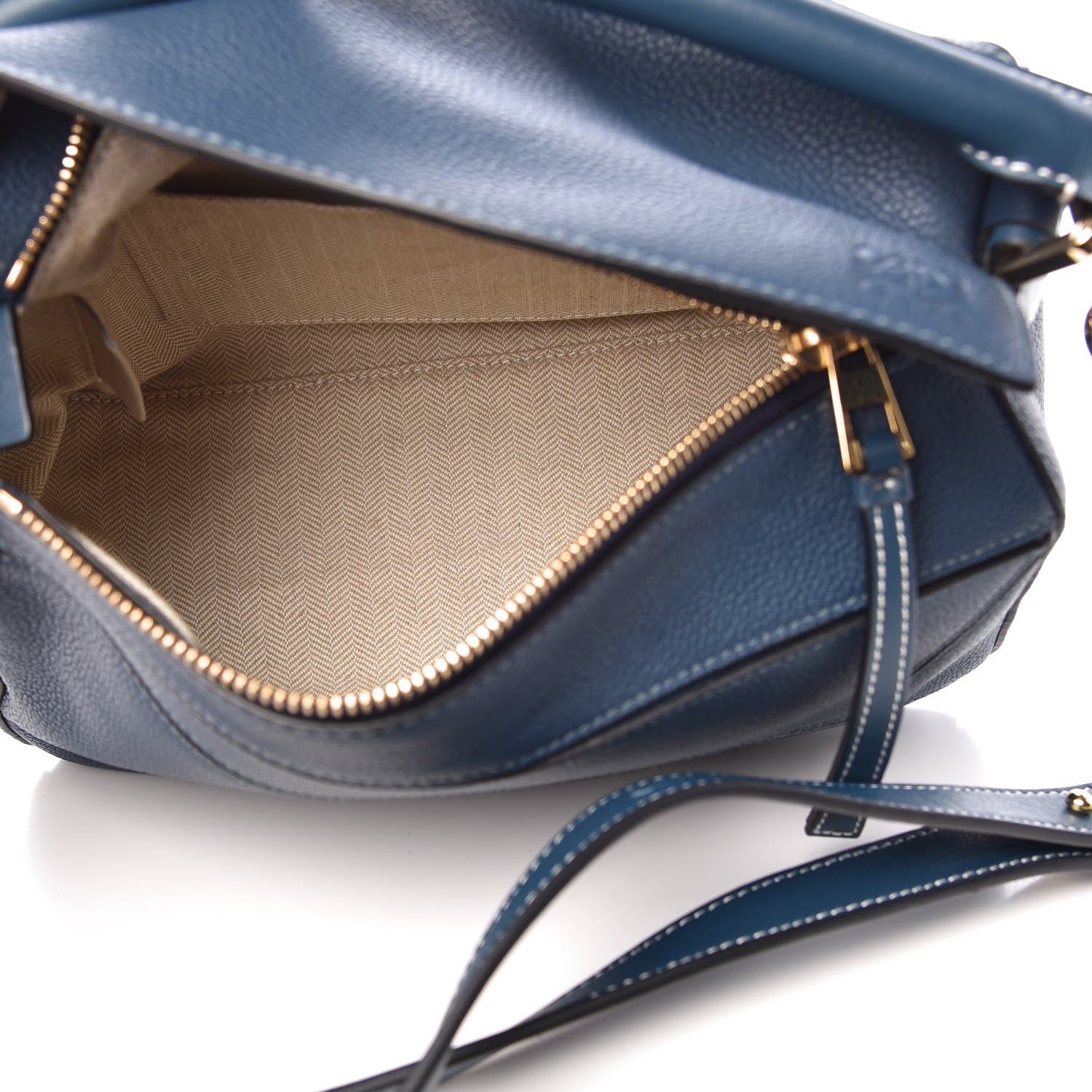 Loewe Grained Calfskin Small Puzzle Shoulder Bag Dark Blue 5 of 7