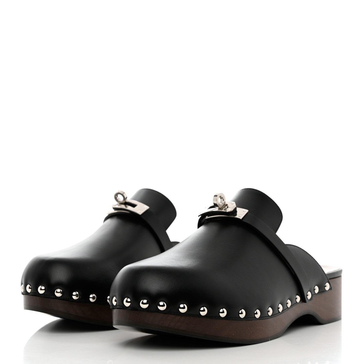 Hermes Calfskin Carlotta Mules 38 Black 3 of 7