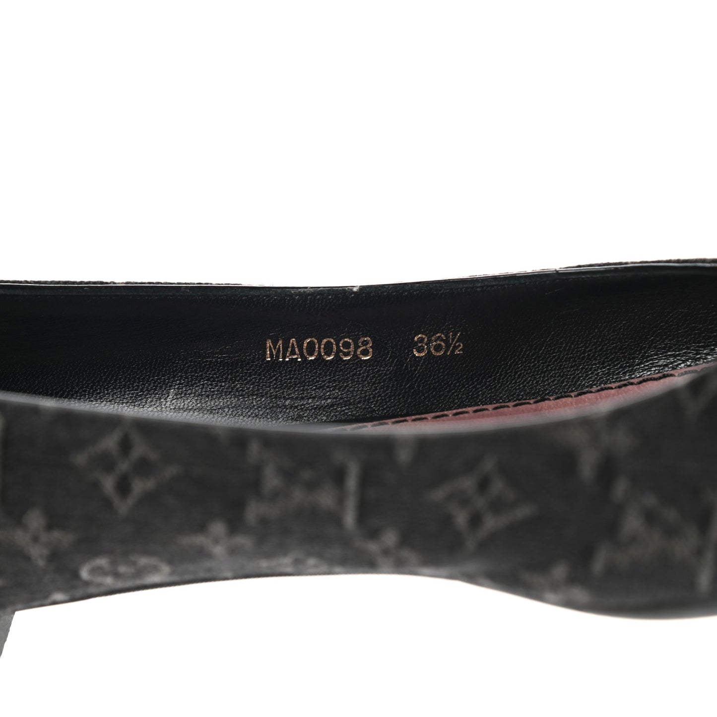 Denim Monogram Ballerina Flats 36.5 Black