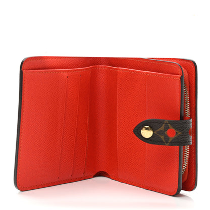 Louis Vuitton Monogram Perforated Compact Zipped Wallet Orange 5 of 6