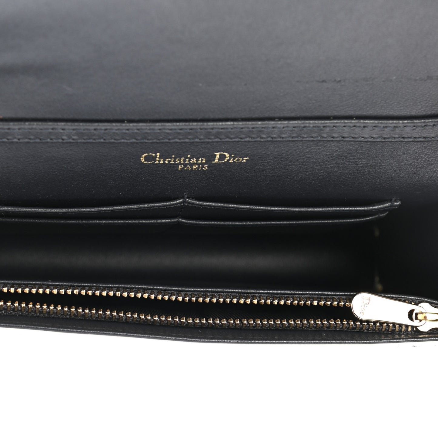 Patent Micro-Cannage Diorama Wallet on Chain Pouch White
