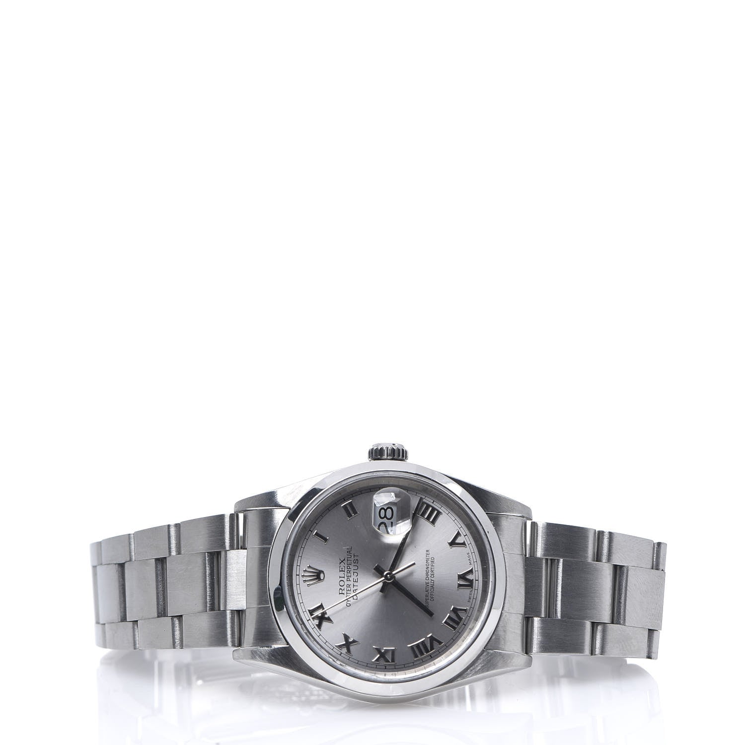 Rolex Stainless Steel 36mm Oyster Perpetual Datejust Watch Silver Roman 16200 2 of 6