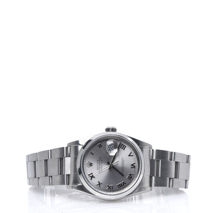 Rolex Stainless Steel 36mm Oyster Perpetual Datejust Watch Silver Roman 16200 2 of 6