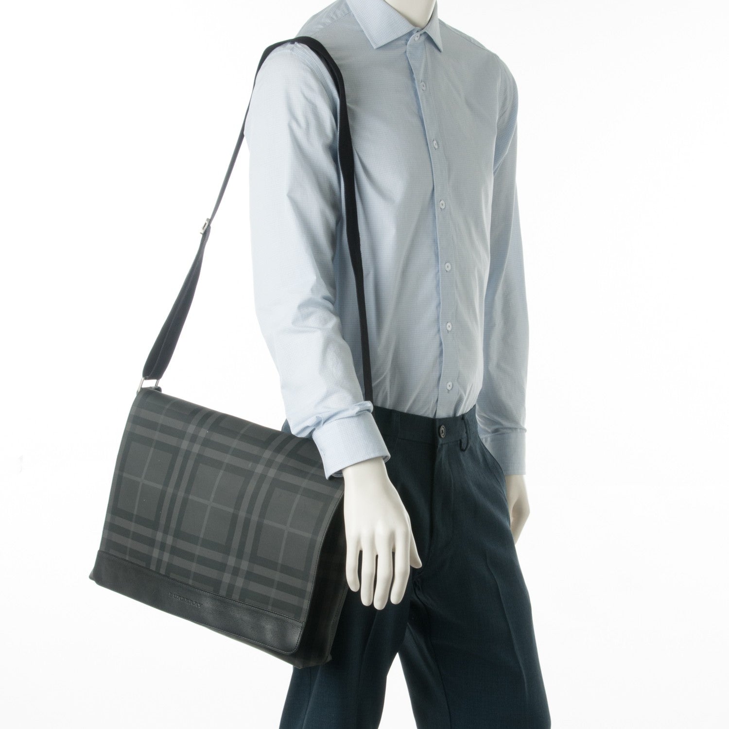 Burberry Smoked Check Messenger Bag 2 of 12