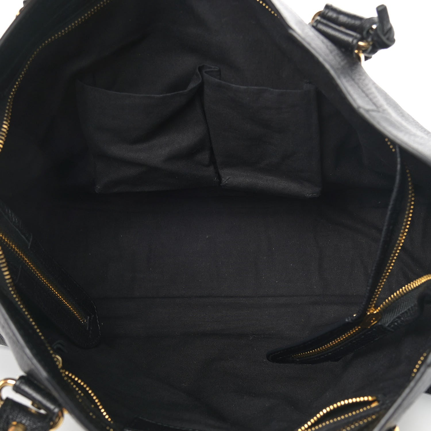 Balenciaga Chevre Gold Metallic Edge Hardware City Black 5 of 11