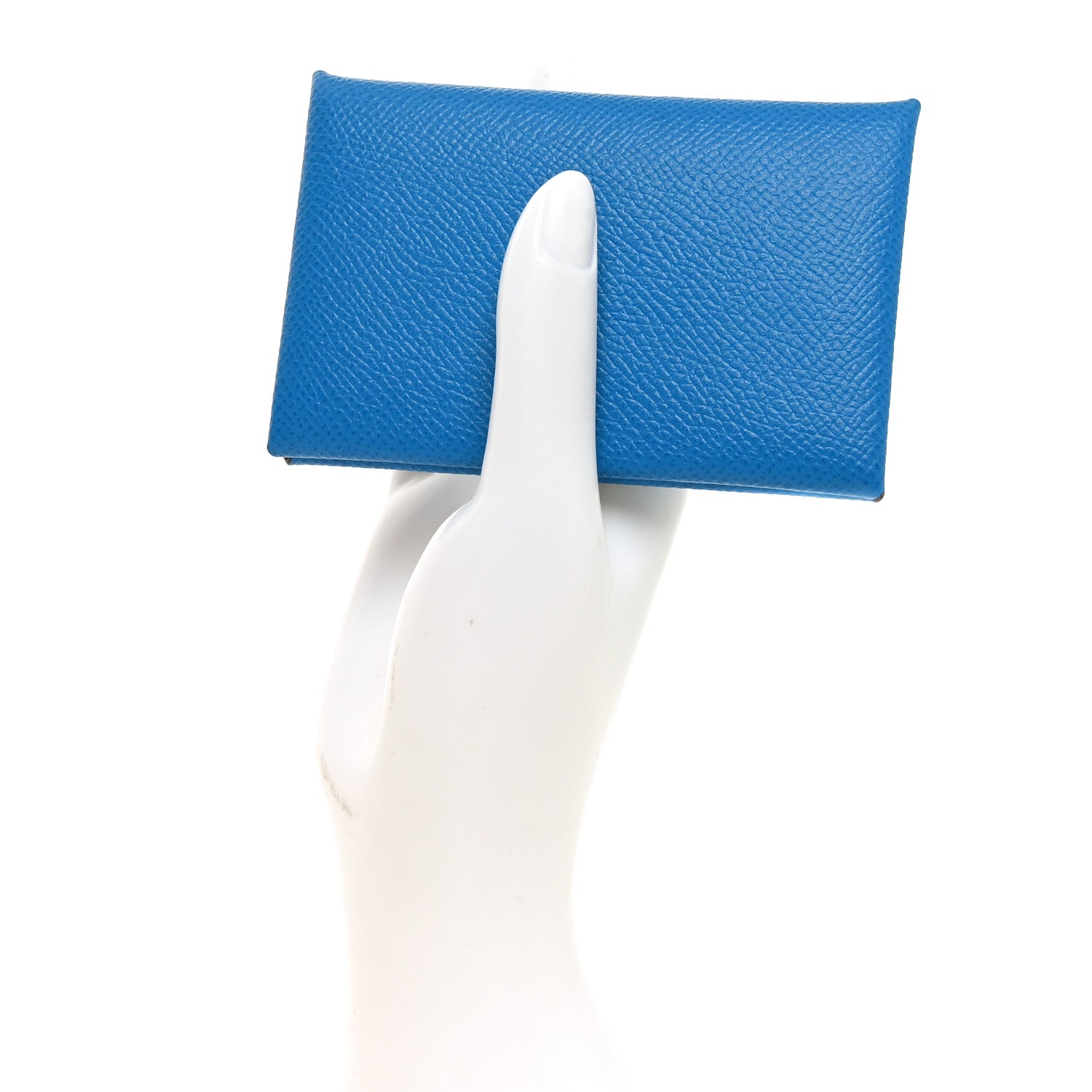 Hermes Epsom Calvi Card Case Bleu Zanzibar 2 of 7