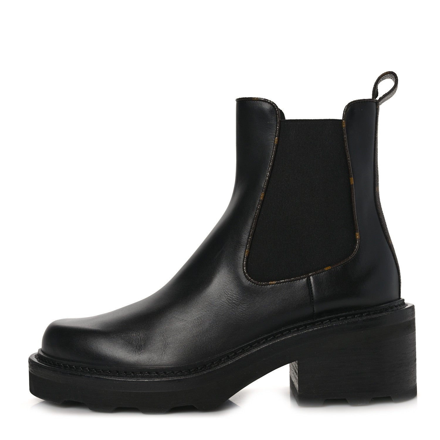 Louis Vuitton Calfskin Monogram Beaubourg Ankle Boots 40.5 Black 1 of 7
