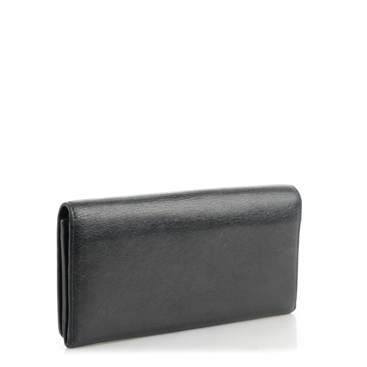 Balenciaga Agneau Giant 12 Gold Hardware Money Wallet Black 3 of 7