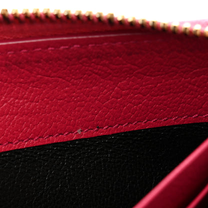 Saint Laurent Chevre Belle De Jour Zip Around Wallet Fuchsia 8 of 14