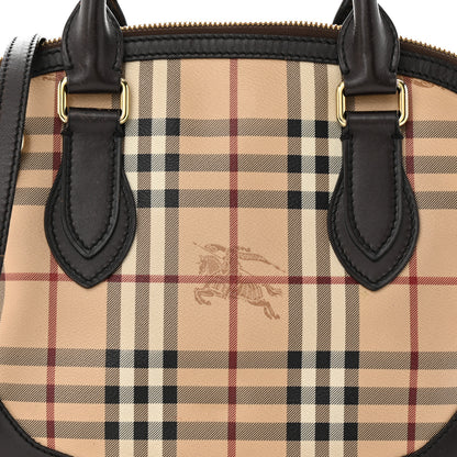 Burberry Haymarket Check Small Orchard Bowling Bag Chocolate 9 of 16