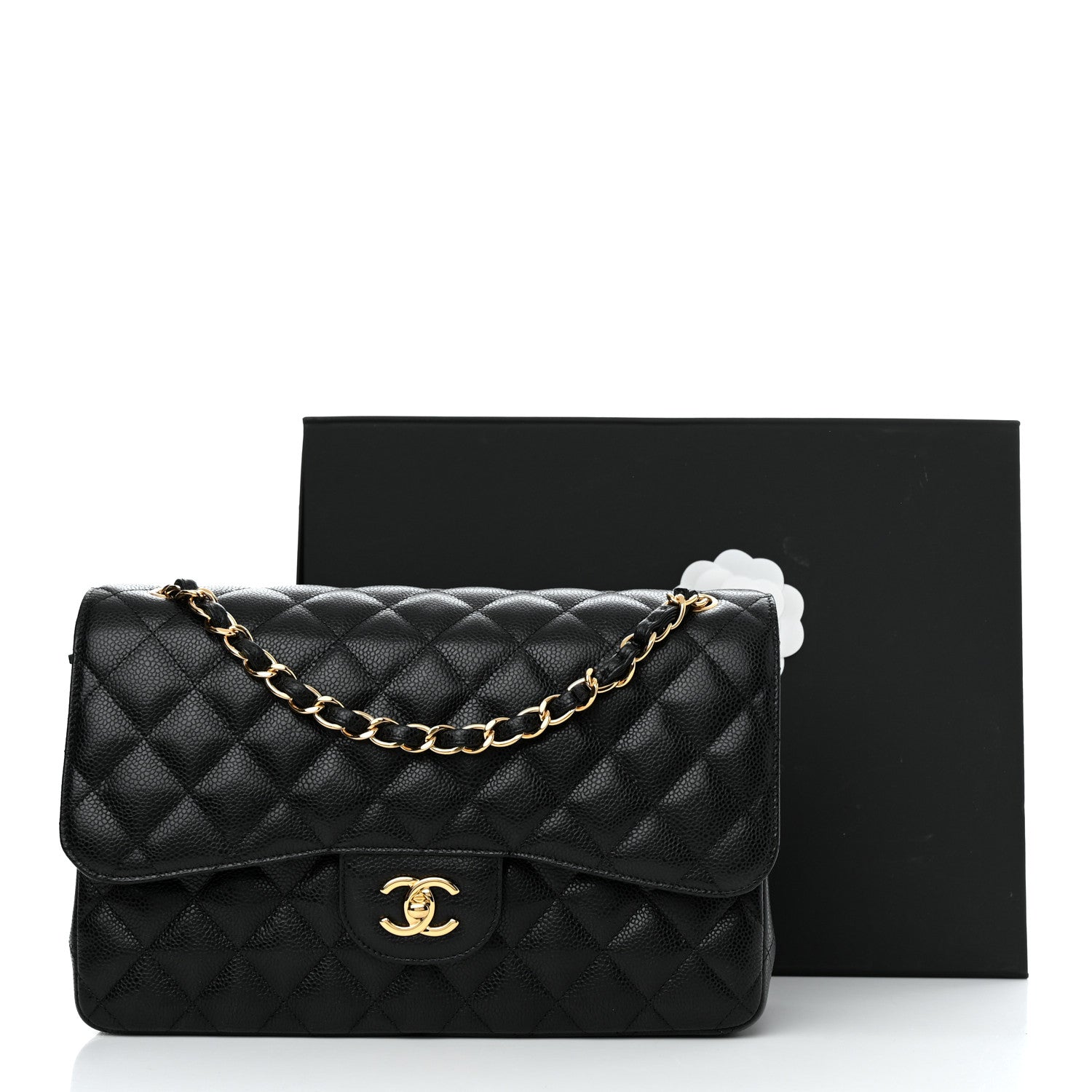 Chanel Caviar Quilted Jumbo Double Flap Black 11 of 11