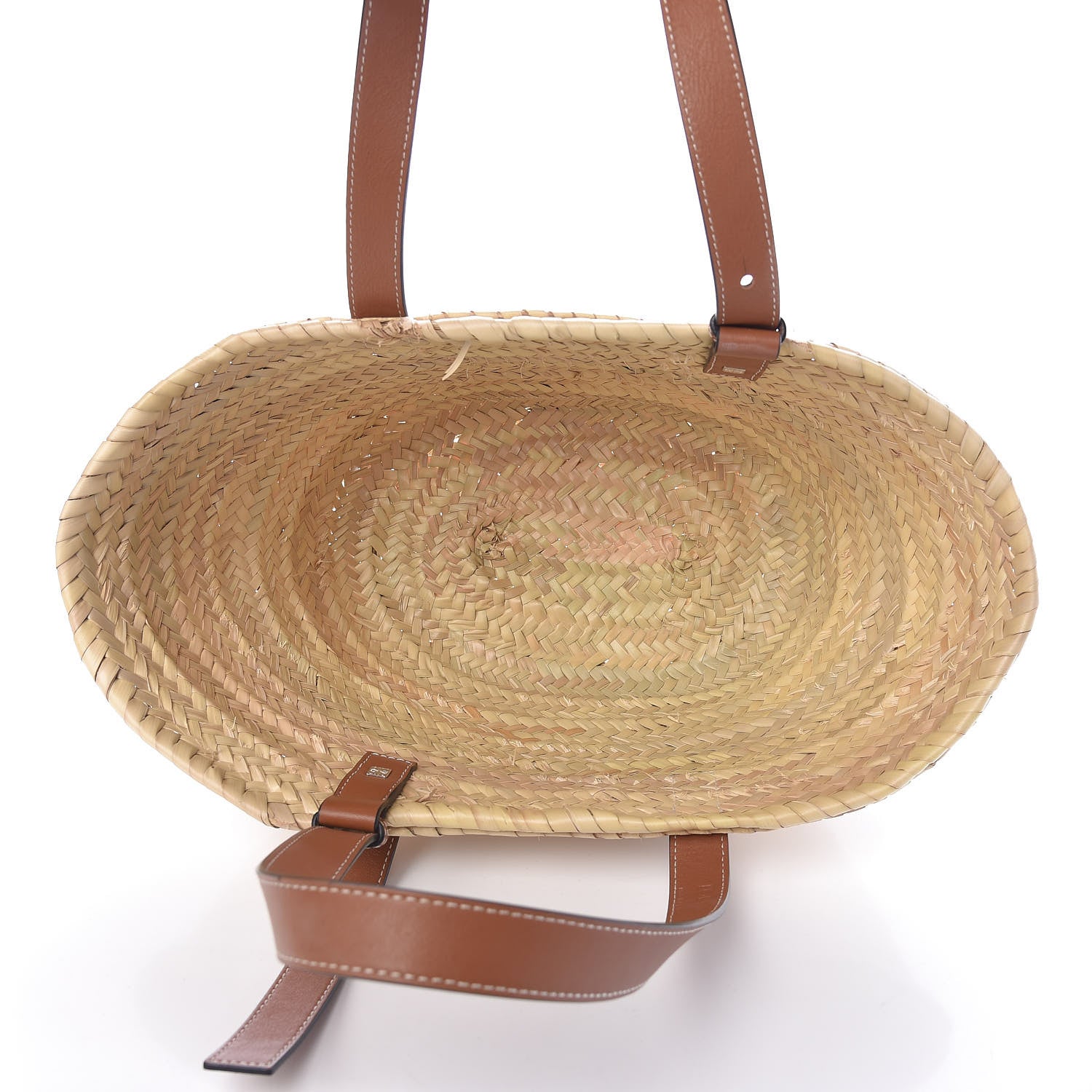 Loewe Raffia Basket Tote Bag Natural Tan 5 of 14