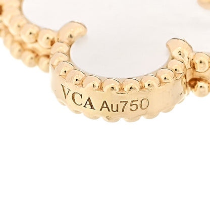 Van Cleef & Arpels 18K Yellow Gold Mother of Pearl 5 Motifs Vintage Alhambra Bracelet 4 of 6