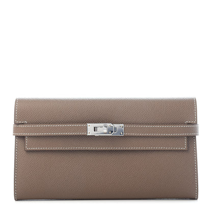 Hermes Epsom Kelly Longue Wallet Etoupe 1 of 6