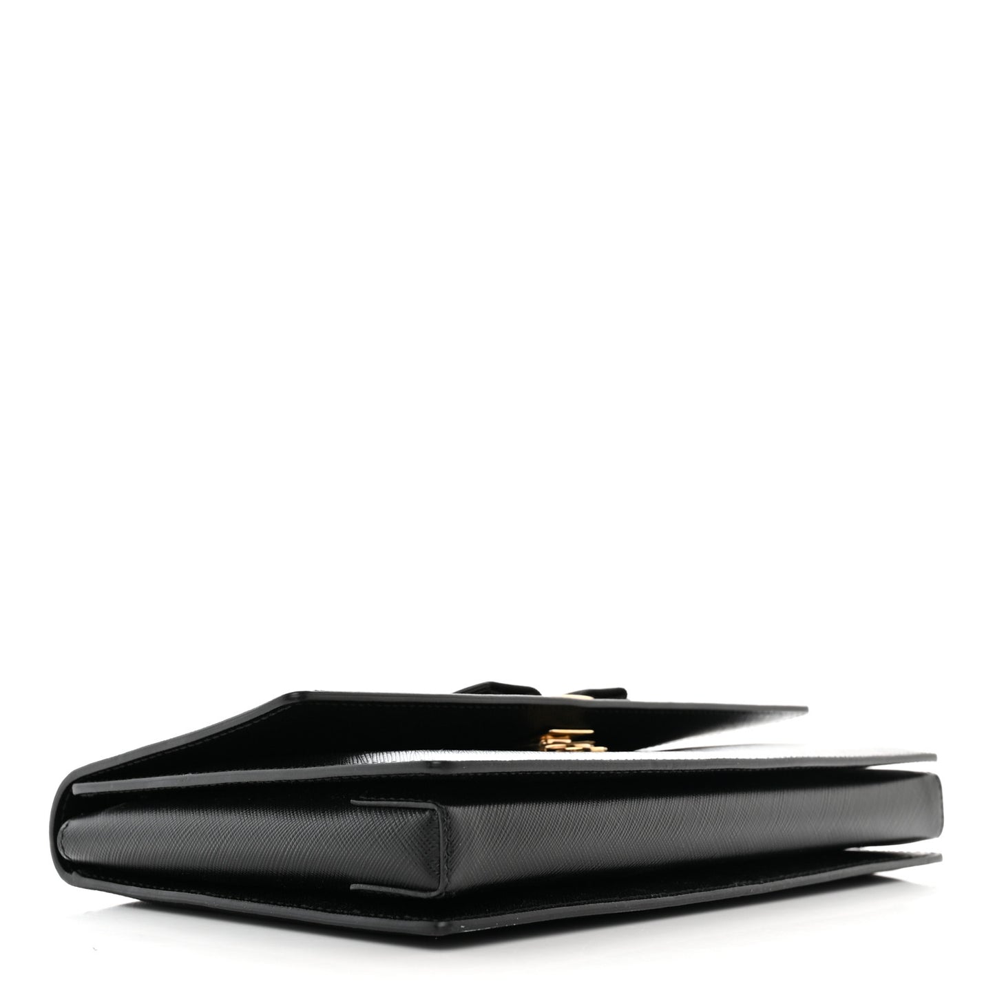 Printed Calfskin Vara Bow Chain Flap Crossbody Black