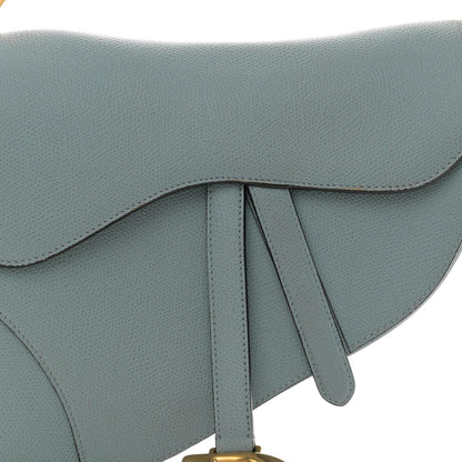 Christian Dior Grained Calfskin Saddle Bag Sky Blue 8 of 11