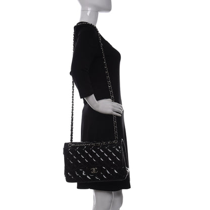 Chanel Patent Quilted Jumbo Double Flap Black 2 of 10