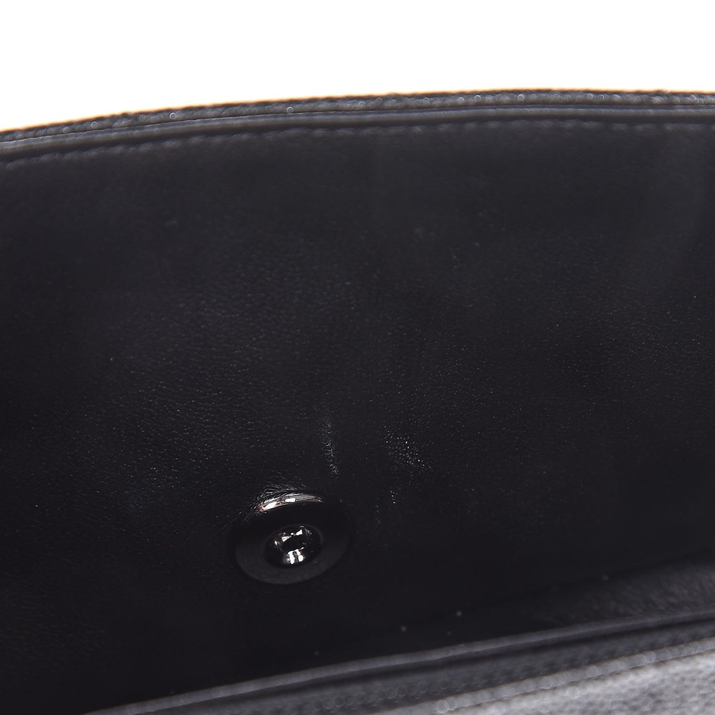 Iridescent Caviar Quilted Mini Rectangular Flap Black