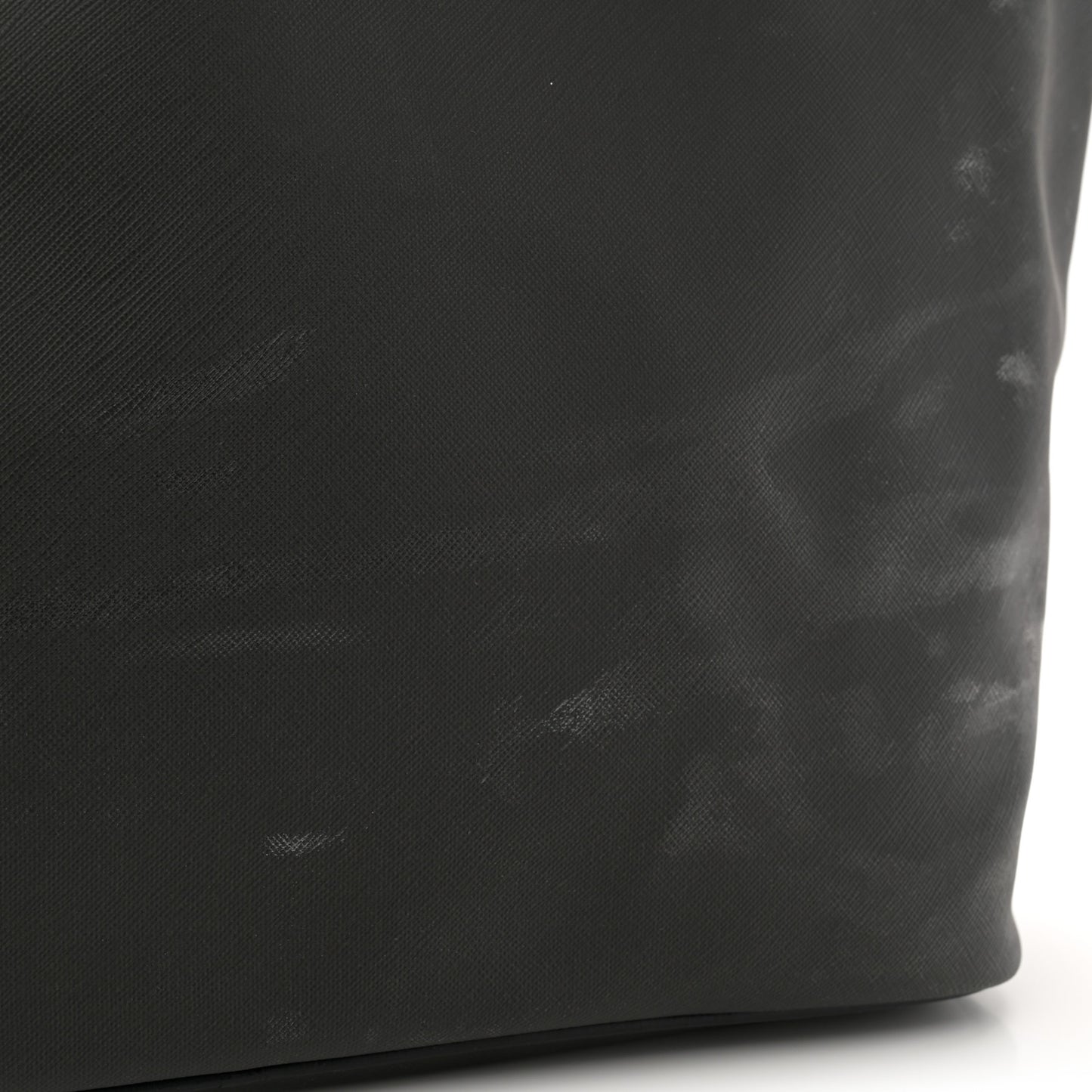 Textured Coated Canvas Bambi Print Large Antigona Tote Black