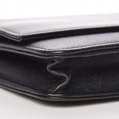 Chanel Caviar Sevruga Wallet On Chain WOC Black 10 of 11