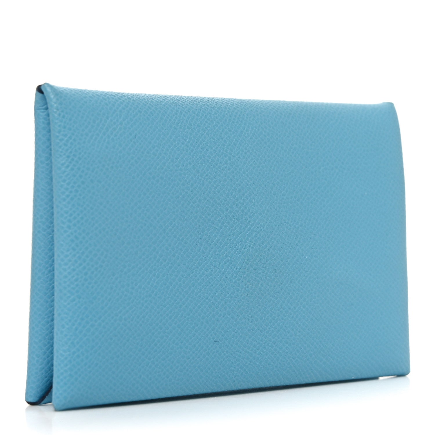 Hermes Epsom Calvi Card Case Celeste 3 of 8