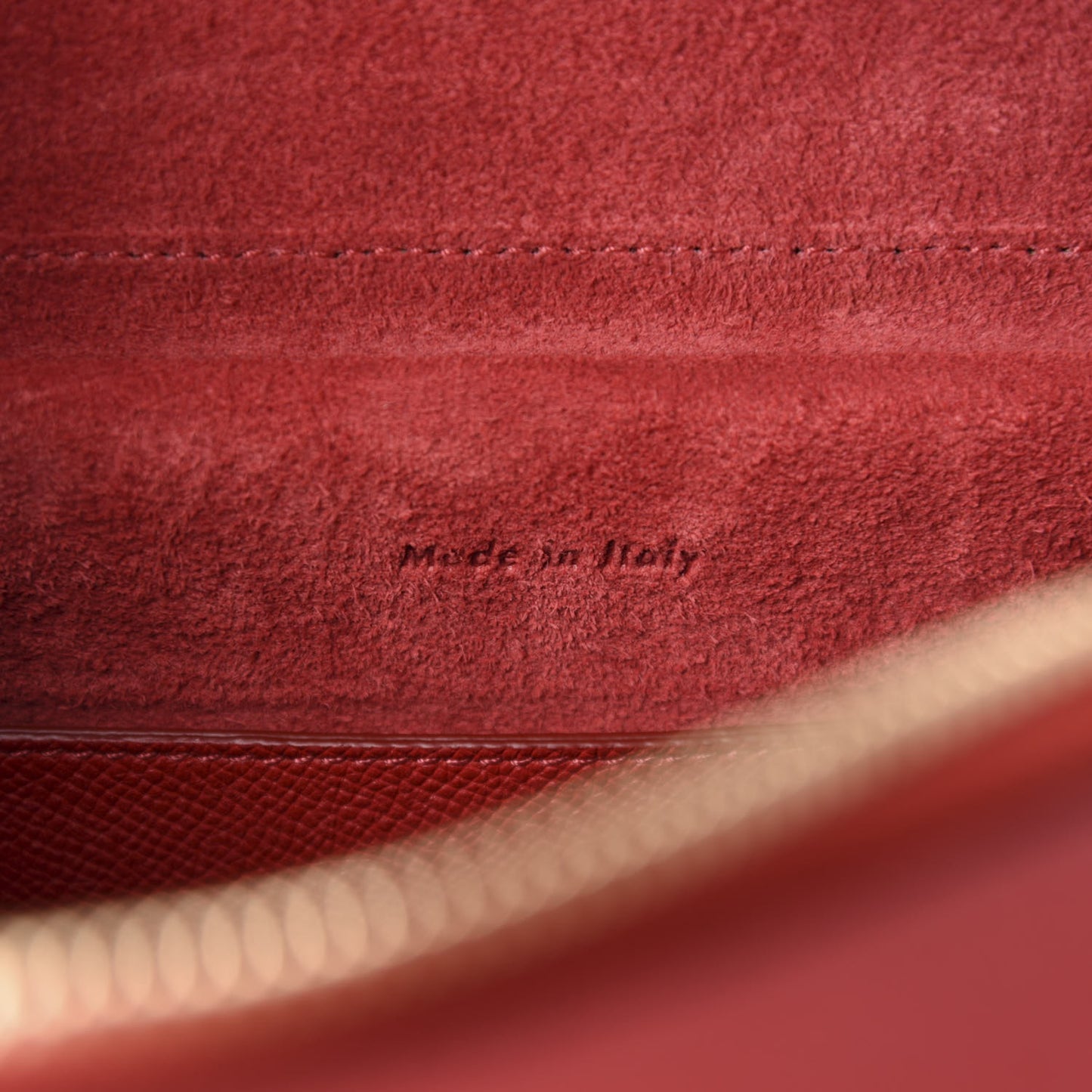 Baby Grained Calfskin Micro Belt Bag Coquelicot