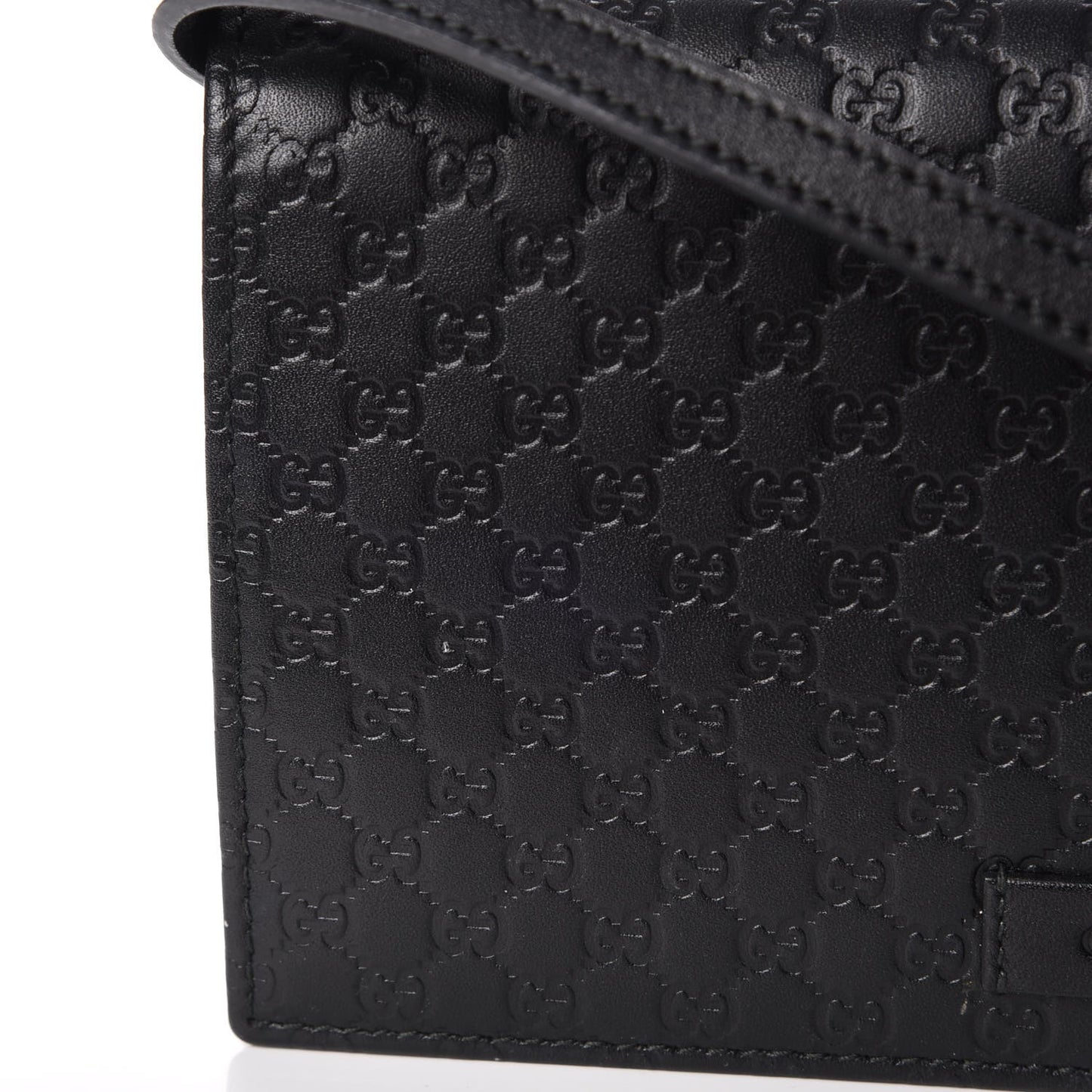 Microguccissima Crossbody Wallet Black