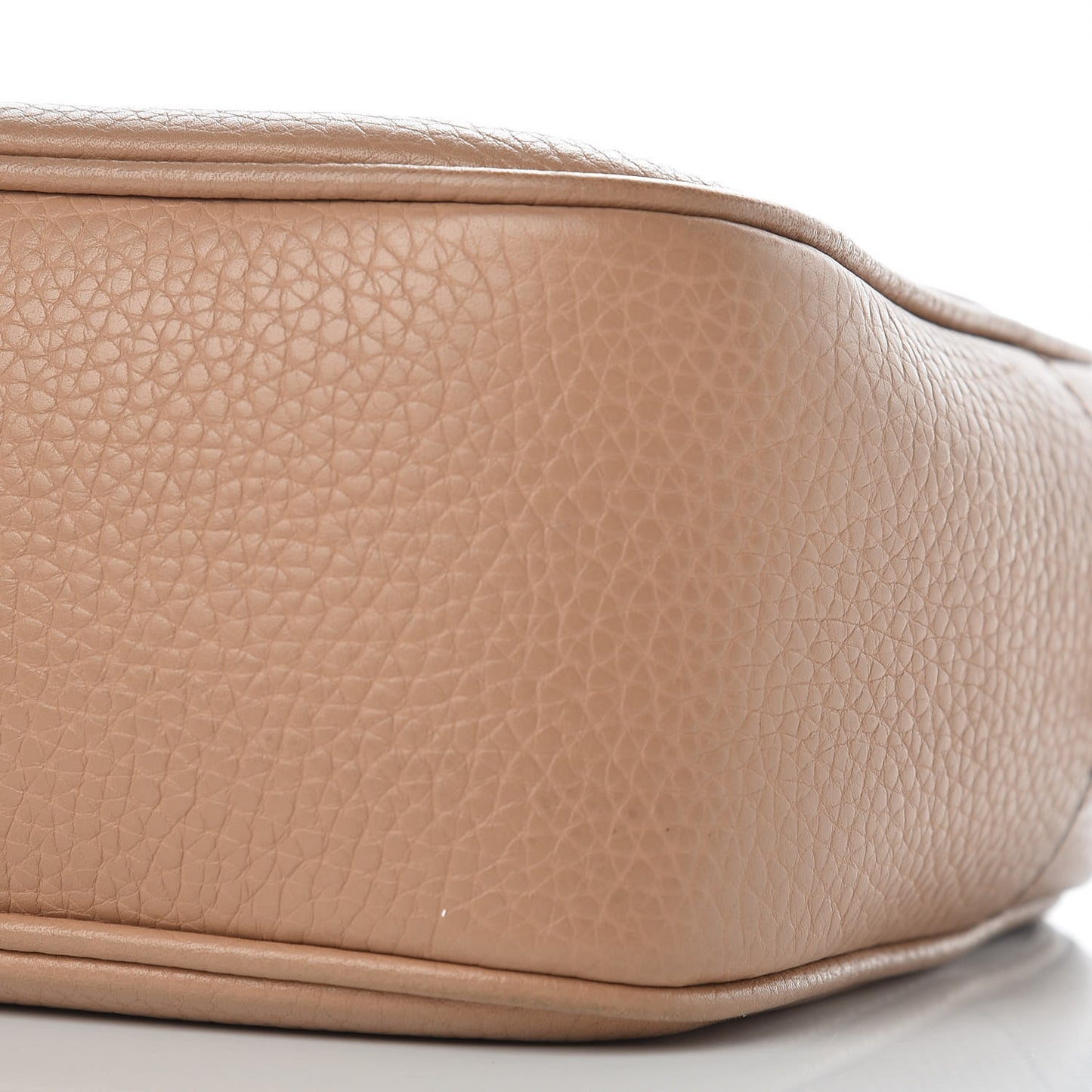 Pebbled Calfskin Small Soho Disco Bag Rose Beige