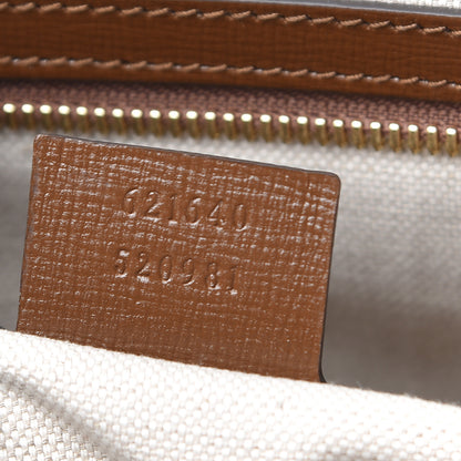 Gucci GG Supreme Monogram Azalea Calfskin Eterotopia Horsebit 1955 Duffle Bag Beige Ebony Brown Sugar 7 of 10