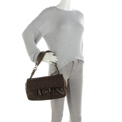 Chanel Distressed Lambskin Quilted Flap Brown 2 of 8