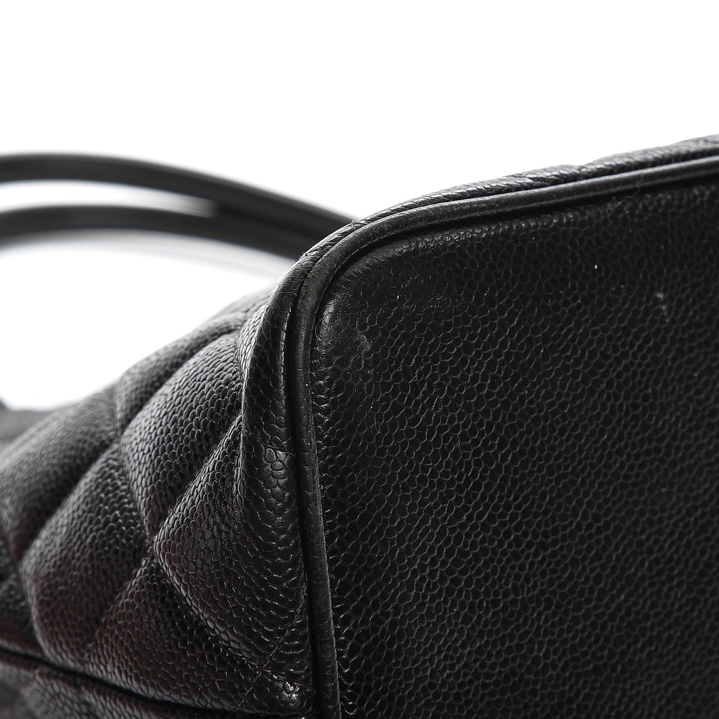 Caviar Quilted Medallion Tote Black