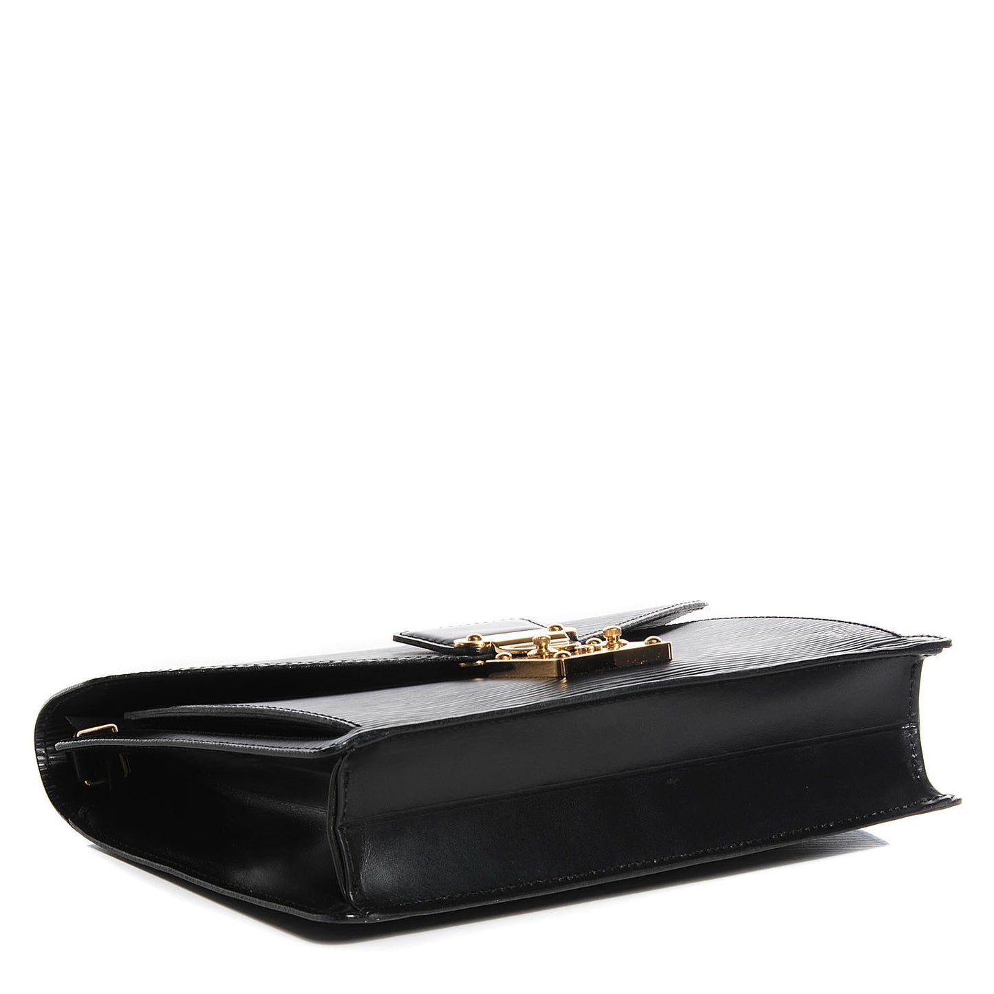 Epi Pochette Sellier Dragonne Clutch Black