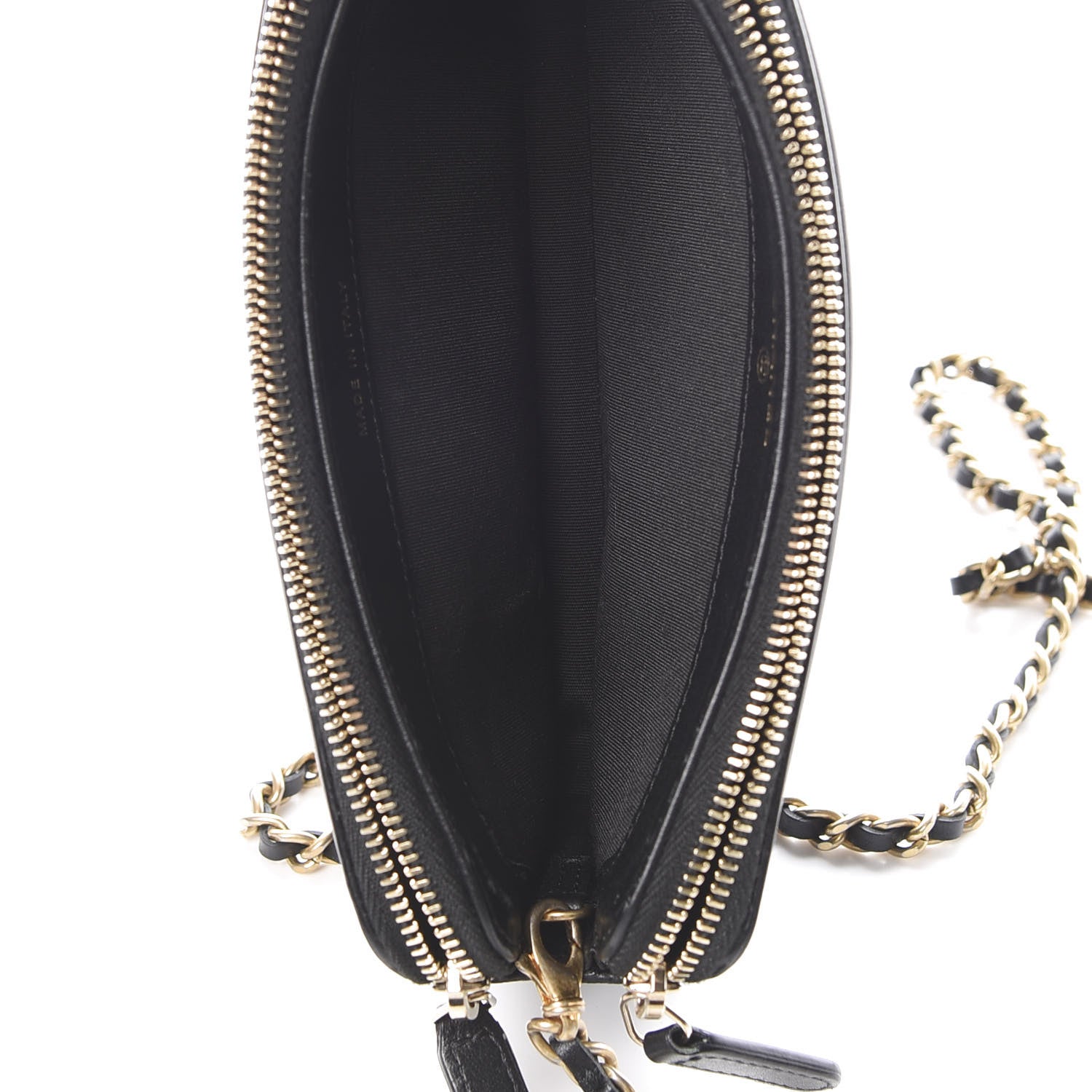 Chanel Caviar Quilted CC Filigree Clutch With Chain Black 6 of 16
