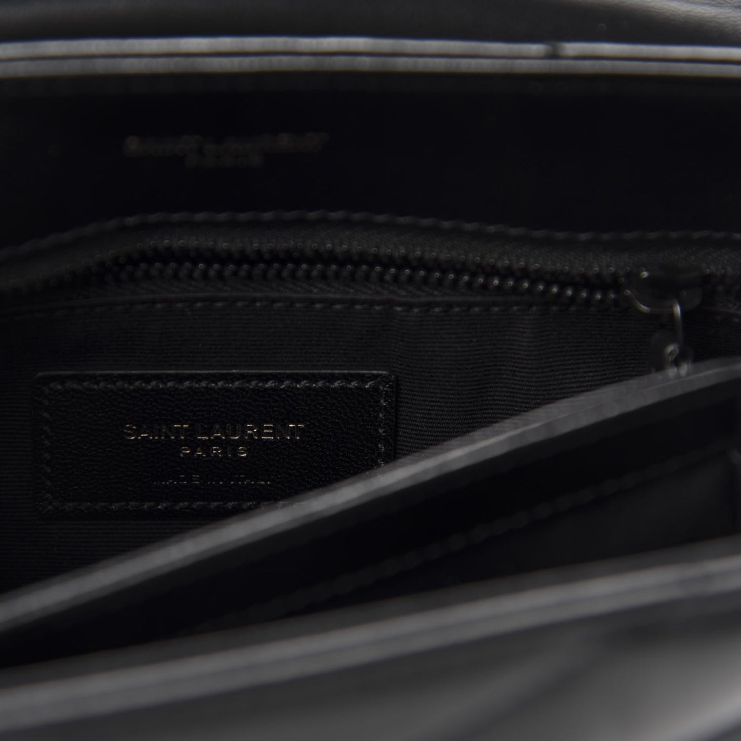 Calfskin Y Quilted Monogram Toy Loulou Crossbody Bag Black