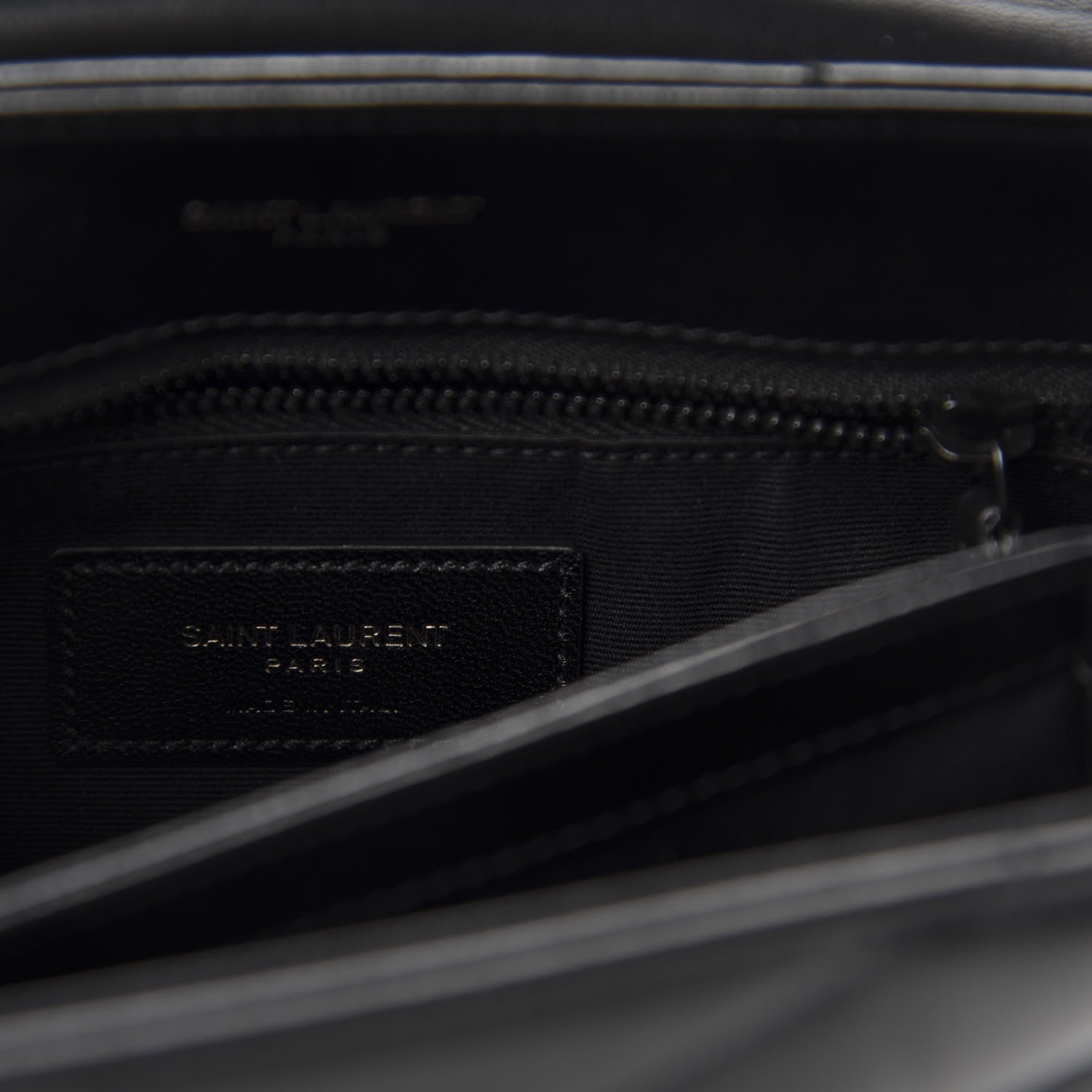 Saint Laurent Calfskin Y Quilted Monogram Toy Loulou Crossbody Bag Black 9 of 12