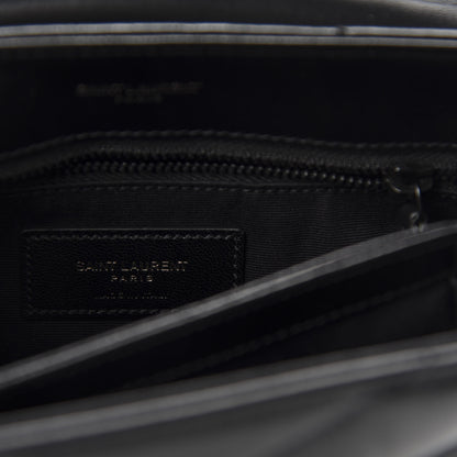 Saint Laurent Calfskin Y Quilted Monogram Toy Loulou Crossbody Bag Black 9 of 12