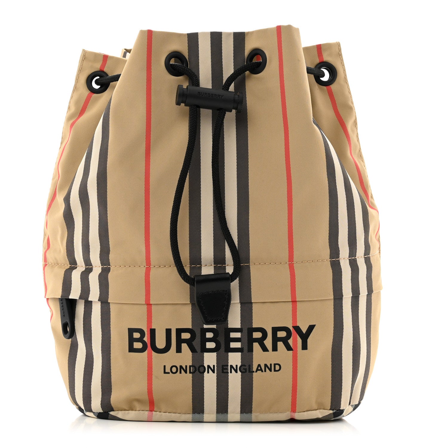 Burberry Econyl Icon Stripe Phoebe Drawcord Pouch Archive Beige 1 of 8