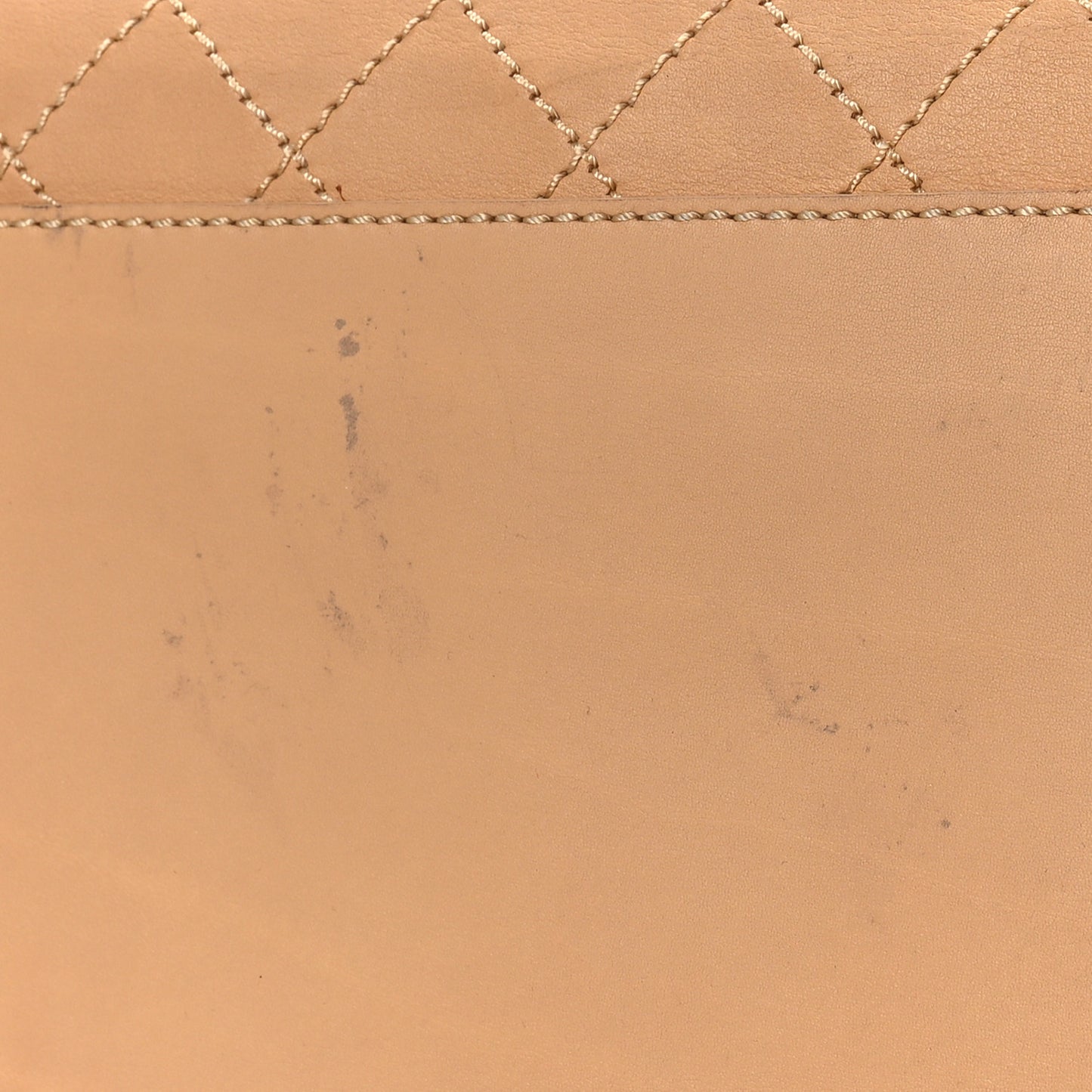 Calfskin Stitched Large Shopping Tote Beige