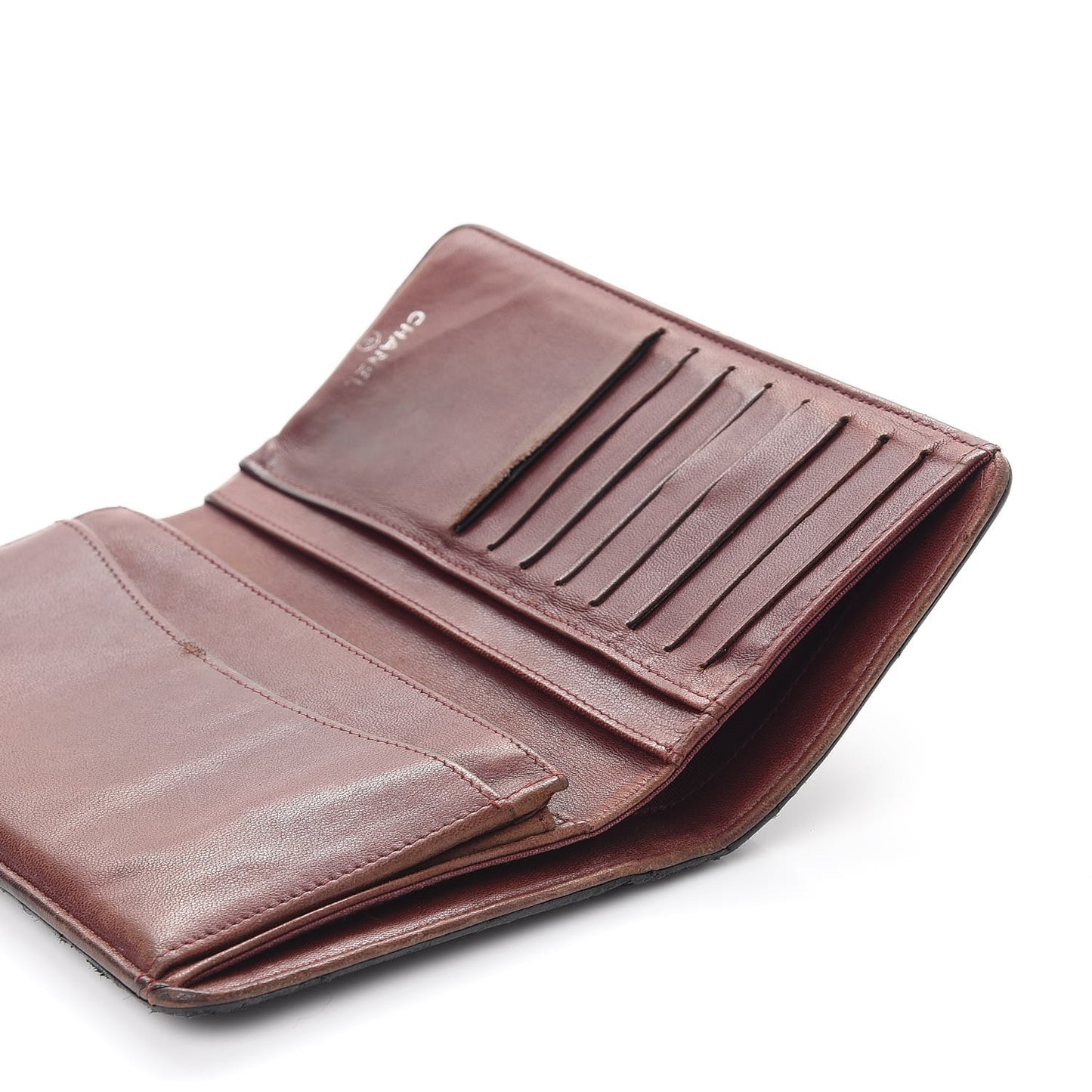 Lambskin Quilted Yen Wallet Black
