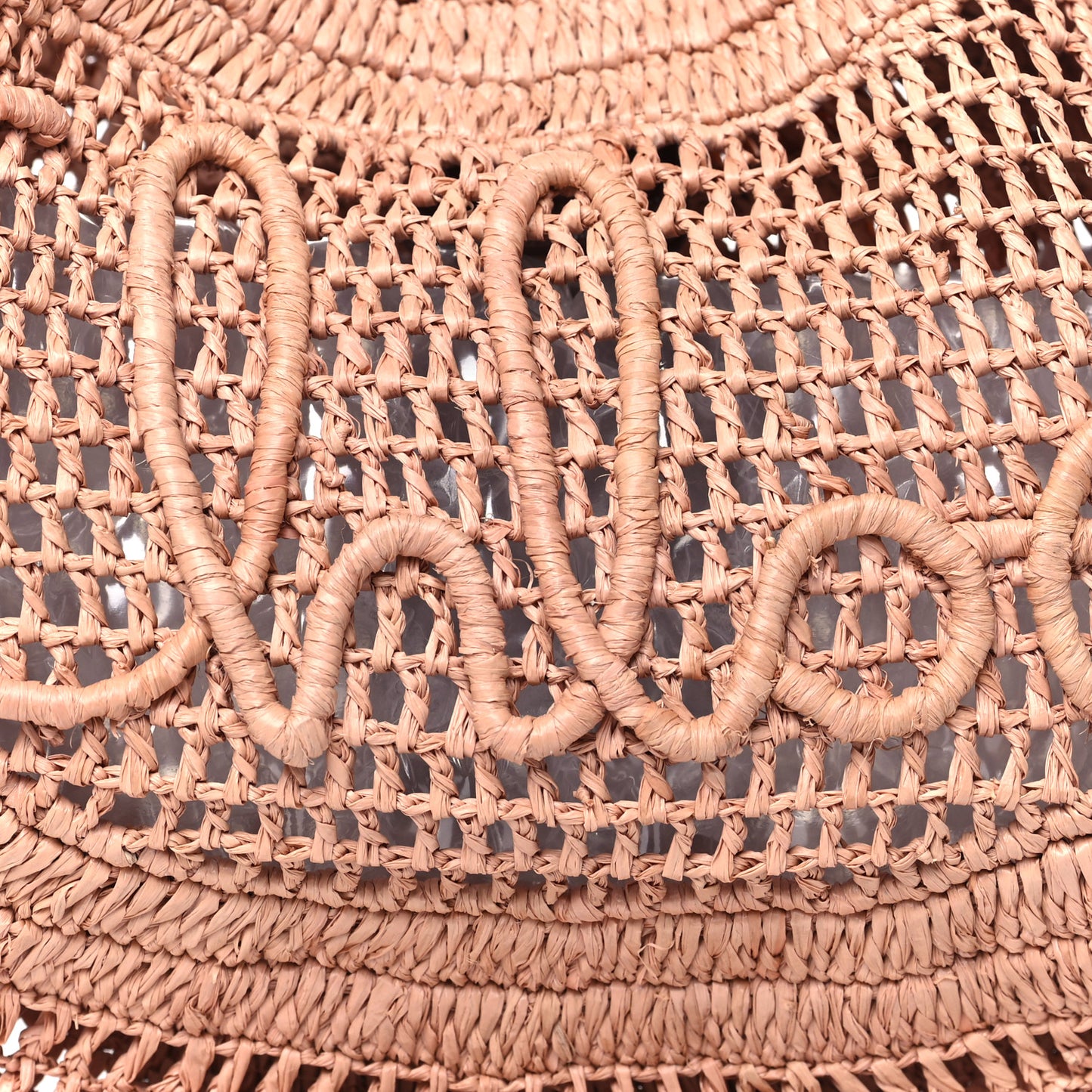 Raffia Calfskin Summer Banana Hobo Summery Beige