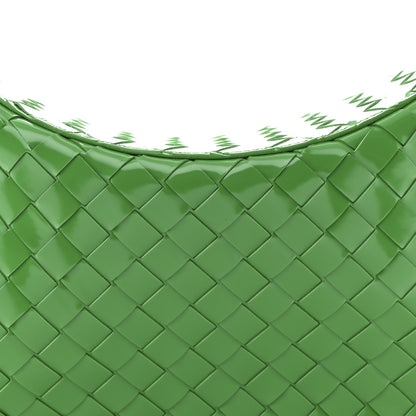 Bottega Veneta Brushed Calfskin Intrecciato Cradle Fold Over Shoulder Bag Parakeet 7 of 9