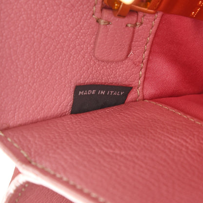 Miu Miu Goatskin Madras Shopping Tote Rosa Gemma 8 of 15